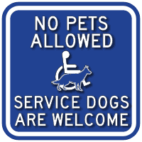 No pets allowed except service dogs